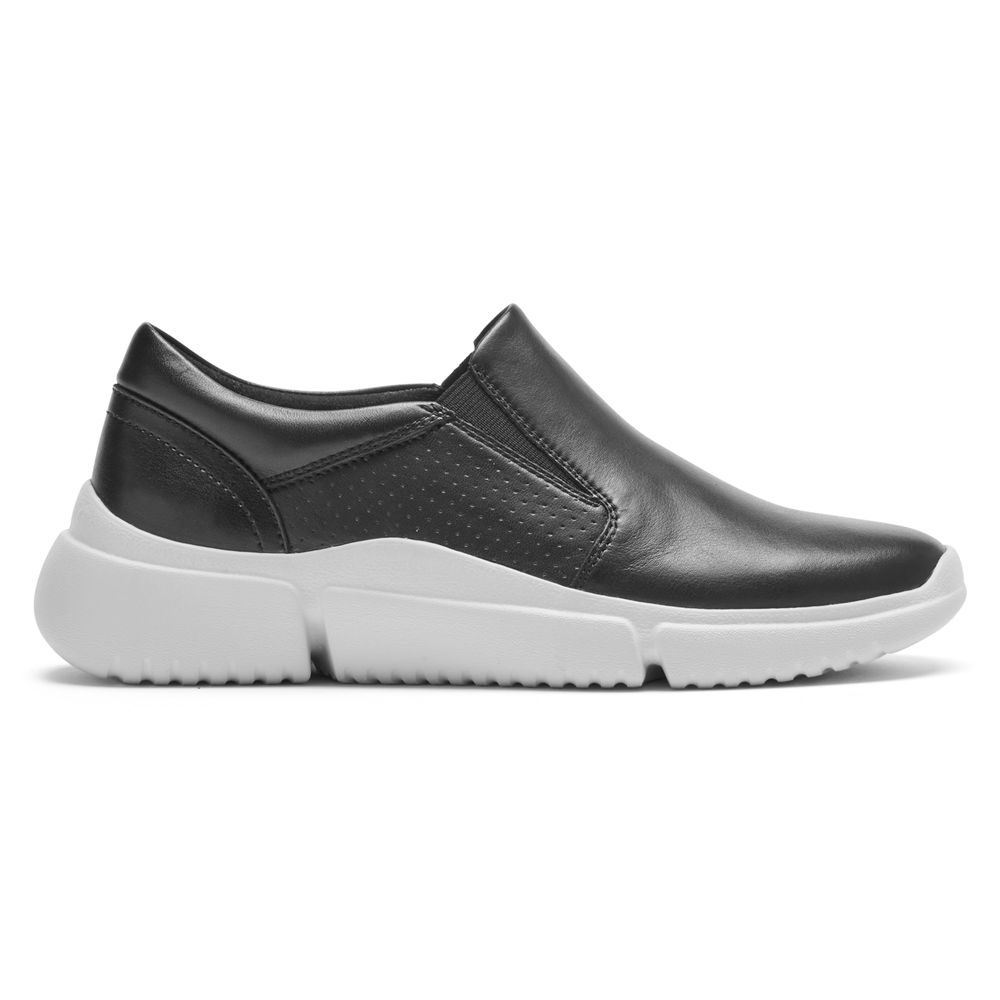 Rockport R-Evolution Washable Slip-On - Womens Sneakers - Black - NZ (KHL-079245)